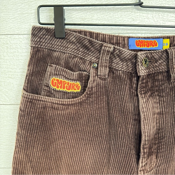 Empyre Relax Brown Corduroy Pants Sz 28 Straight Leg 90s Skate Y2K Streetwear - Picture 5 of 14